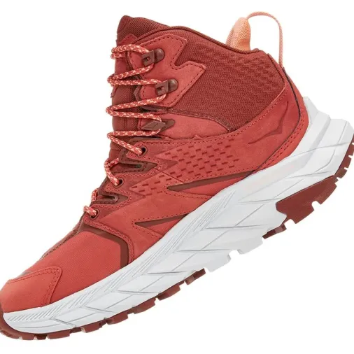 Store Hoka Anacapa Mid Gtx Women's Hiking Shoes – Hot Sauce / Cherry Mahogany Outlet Shoes