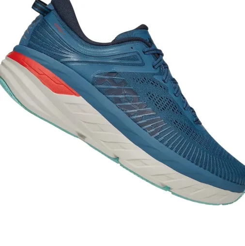 Cheap Hoka Bondi 7 Wide Running Shoes – Real Teal / Outer Space Sale Running Shoes