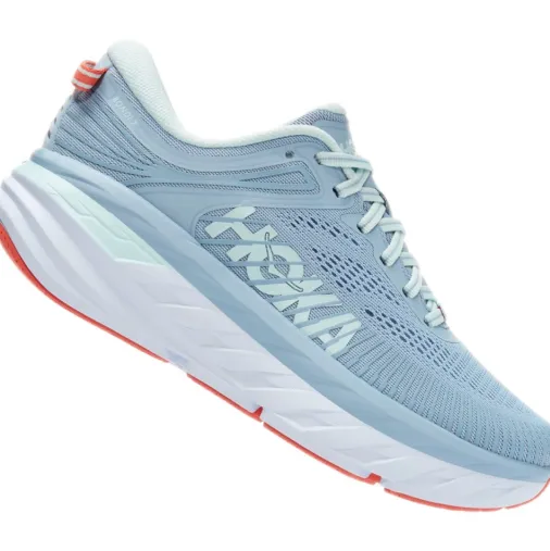 Hot Hoka Bondi 7 Women's Running Shoes – Blue Fog / Blue Glass Discount Running Shoes