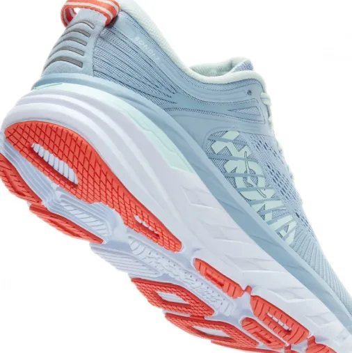 Hot Hoka Bondi 7 Women's Running Shoes – Blue Fog / Blue Glass Discount Running Shoes