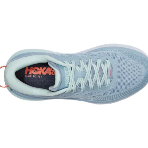 Hot Hoka Bondi 7 Women's Running Shoes – Blue Fog / Blue Glass Discount Running Shoes