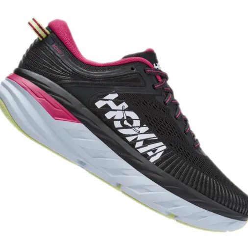 Store Hoka Bondi 7 Women's Running Shoes – Blue Graphite / Festival Fuchsia Sale Running Shoes