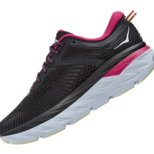 Store Hoka Bondi 7 Women's Running Shoes – Blue Graphite / Festival Fuchsia Sale Running Shoes