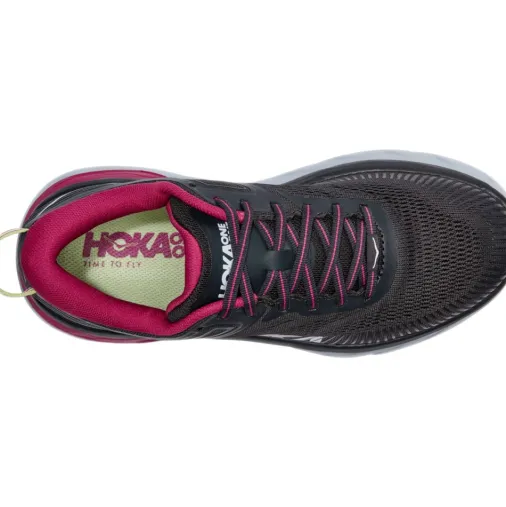 Store Hoka Bondi 7 Women's Running Shoes – Blue Graphite / Festival Fuchsia Sale Running Shoes
