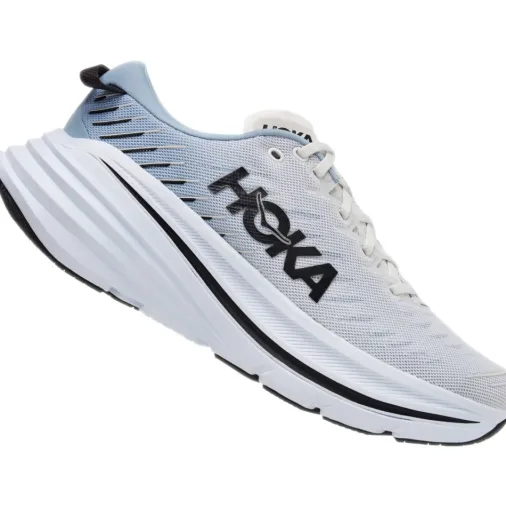 Online Hoka Bondi X Running Shoes – Blanc De Blanc / Blue Fog Discount Running Shoes