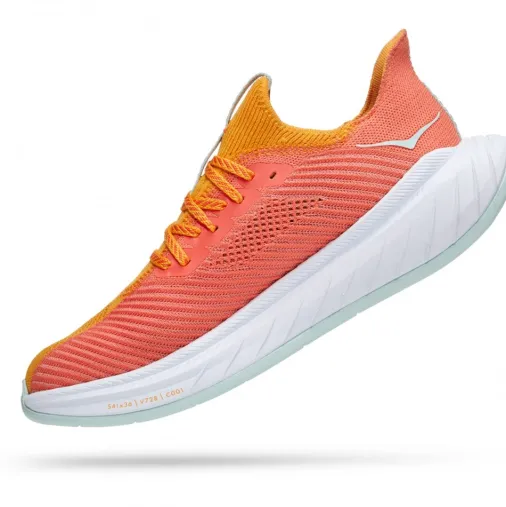 Best Hoka Carbon X 3 Women's Running Shoes – Radiant Yellow / Camellia Discount Running Shoes