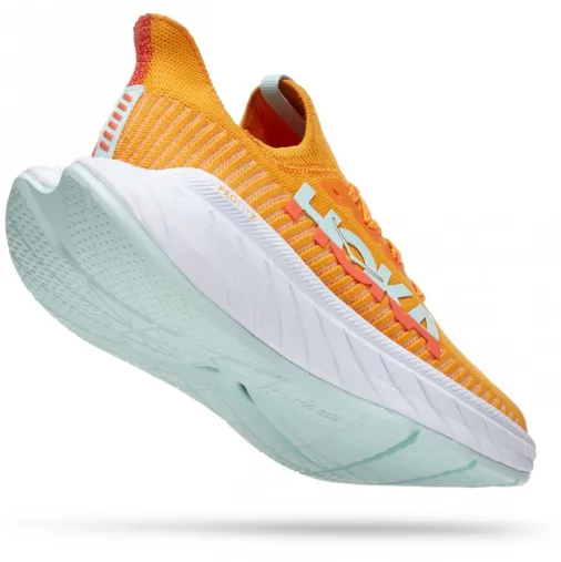 Best Hoka Carbon X 3 Women's Running Shoes – Radiant Yellow / Camellia Discount Running Shoes