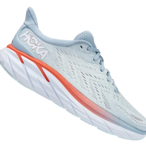 Clearance Hoka Clifton 8 Women's Running Shoes – Blue Fog / Plein Air Discount Running Shoes