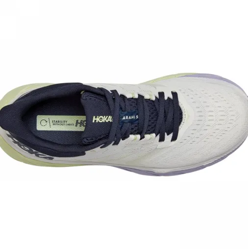 Flash Sale Hoka One One Arahi 5 Wide Women's Running Shoes – Blanc De Blanc / Outer Space Sale Running Shoes