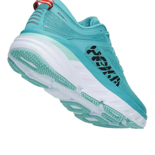Sale Hoka One One Bondi 7 Wide Women's Running Shoes – Aquarelle / Eggshell Blue Sale Running Shoes