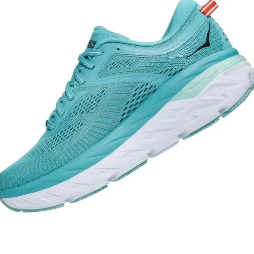 Sale Hoka One One Bondi 7 Wide Women's Running Shoes – Aquarelle / Eggshell Blue Sale Running Shoes