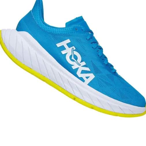 Hot Hoka One One Carbon X 2 Running Shoes – Diva Blue / Citrus Discount Running Shoes