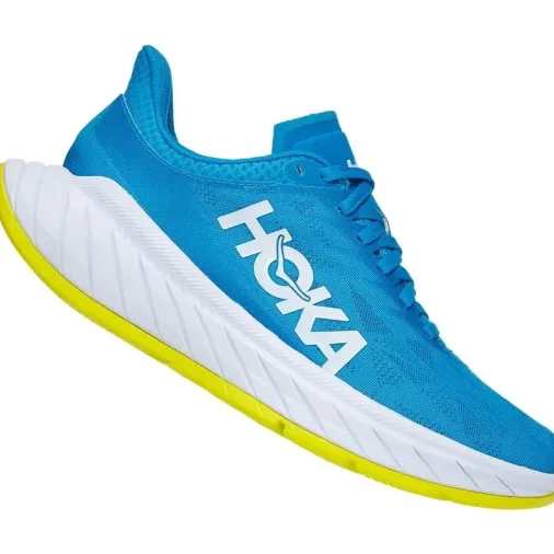 Discount Hoka One One Carbon X 2 Women's Running Shoes – Diva Blue / Citrus Sale Running Shoes