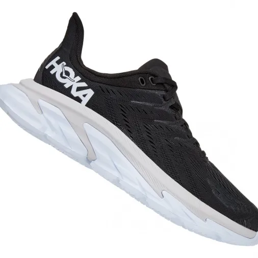 Best Hoka One One Clifton Edge Women's Running Shoes – Black/White Sale Running Shoes