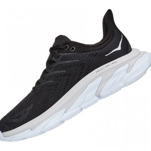 Best Hoka One One Clifton Edge Women's Running Shoes – Black/White Sale Running Shoes