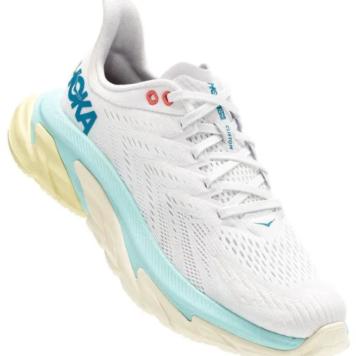 Cheap Hoka One One Clifton Edge Women's Running Shoes – Blanc De Blanc / Blue Tint Discount Running Shoes