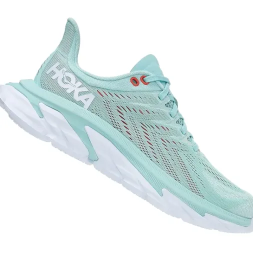 Sale Hoka One One Clifton Edge Women's Running Shoes – Eggshell Blue / White Discount Running Shoes