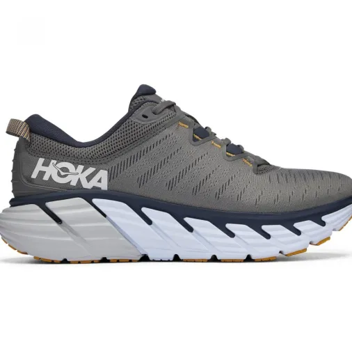 Best Sale Hoka One One Gaviota 3 Running Shoes – Charcoal Grey / Ombre Blue Discount Running Shoes