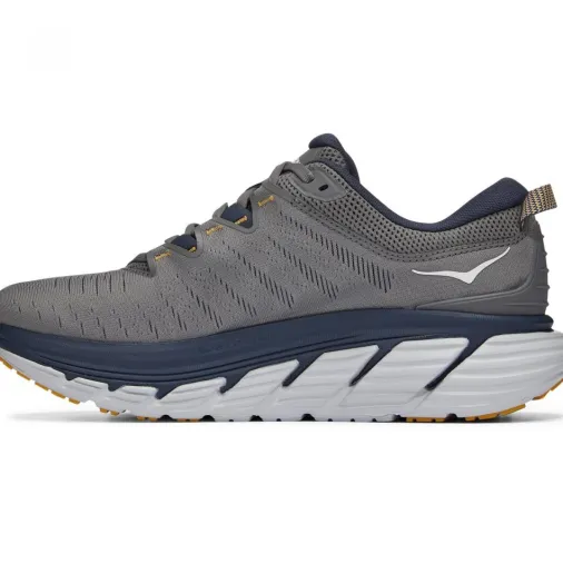 Best Sale Hoka One One Gaviota 3 Running Shoes – Charcoal Grey / Ombre Blue Discount Running Shoes