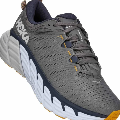 Best Sale Hoka One One Gaviota 3 Running Shoes – Charcoal Grey / Ombre Blue Discount Running Shoes