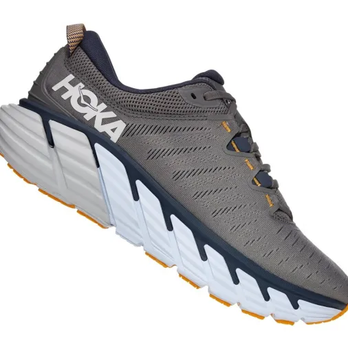 Best Sale Hoka One One Gaviota 3 Running Shoes – Charcoal Grey / Ombre Blue Discount Running Shoes
