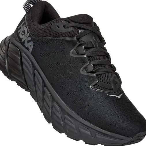 Cheap Hoka One One Gaviota 3 Wide Women's Running Shoes – Black / Black Outlet Running Shoes