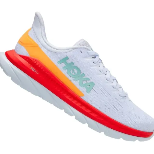 Cheap Hoka One One Mach 4 Women's Running Shoes – White / Fiesta Outlet Running Shoes