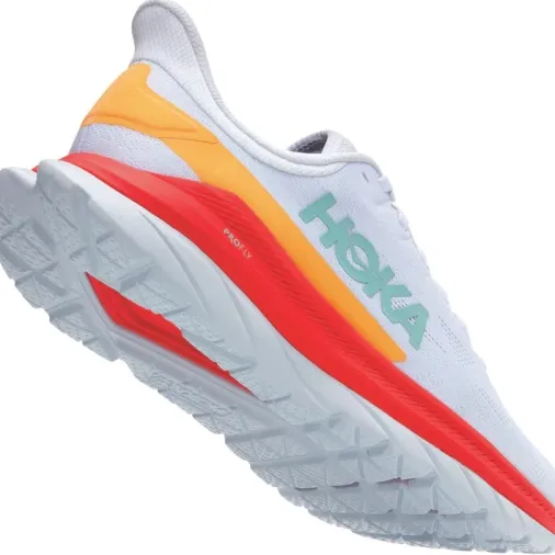 Cheap Hoka One One Mach 4 Women's Running Shoes – White / Fiesta Outlet Running Shoes