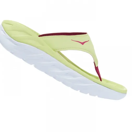 Shop Hoka Ora Recovery Flip Women 's Thong Sandals – Butterfly / Festival Fuchsia Discount Running Shoes