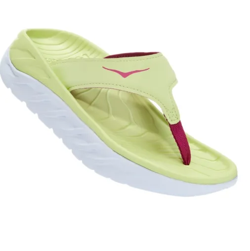 Shop Hoka Ora Recovery Flip Women 's Thong Sandals – Butterfly / Festival Fuchsia Discount Running Shoes